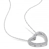 Julianna B 14K White Gold 0.22CTW Diamond Heart Pendant