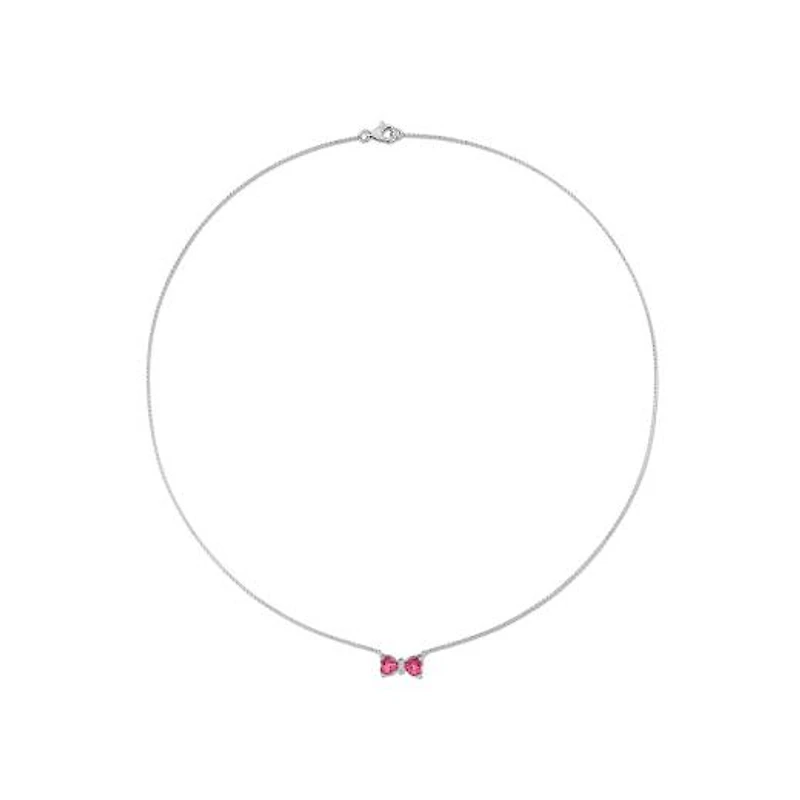 Julianna B 10K White Gold 0.015 CTW Diamond & Topaz Necklace