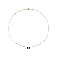 Julianna B 10K Yellow Gold 0.015 CTW Diamond & Garnet Necklace