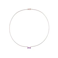 Julianna B 10K Rose Gold 0.015 CTW Diamond & Amethyst Necklace