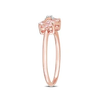 Julianna B 10K Rose Gold 0.015 CTW Diamond & Morganite Ring