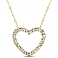 Julianna B 14K Yellow Gold 0.22CTW Diamond Heart Pendant