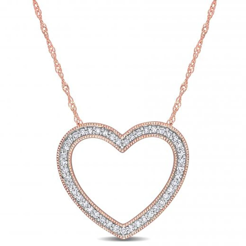 Julianna B 14K Rose Gold 0.22CTW Diamond Heart Pendant