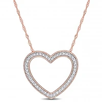 Julianna B 14K Rose Gold 0.22CTW Diamond Heart Pendant