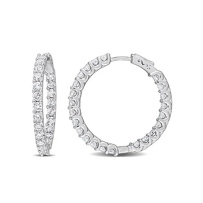 Julianna B Sterling Silver Lab Grown White Sapphire Earrings