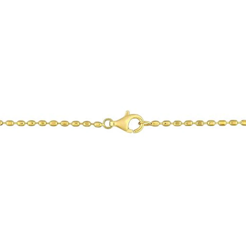 Julianna B Yellow Plated Sterling Silver Lab Grown White Sapphire Necklace
