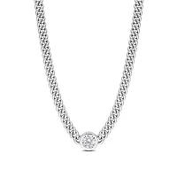 Julianna B Sterling Silver Lab Grown White Sapphire Necklace