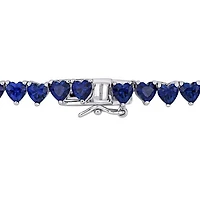 Julianna B Sterling Silver Lab Grown Blue Sapphire Necklace