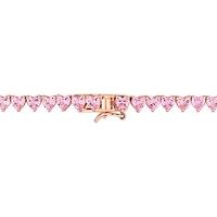 Julianna B Rose Plated Sterling Silver Lab Grown Pink Sapphire Necklace