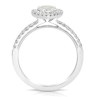 New Brilliance Lab Grown 1.60CTW Pear Cut Diamond Ring in 14K White Gold