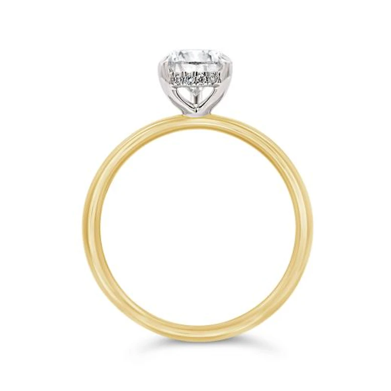 New Brilliance Lab Grown 1.58CTW Pear Cut Diamond Ring in 14K Yellow Gold