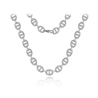 Sterling Silver 17.75" Cubic Zirconia Choker