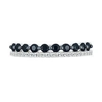 Sterling Silver 0.45CTW Black Diamond Fashion Band