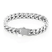 SteelX Stainless Steel 9.5mm 8.5" Curb Chain Bracelet