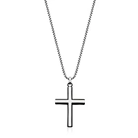 SteelX Stainless Steel 22" High Polish Cross Pendant