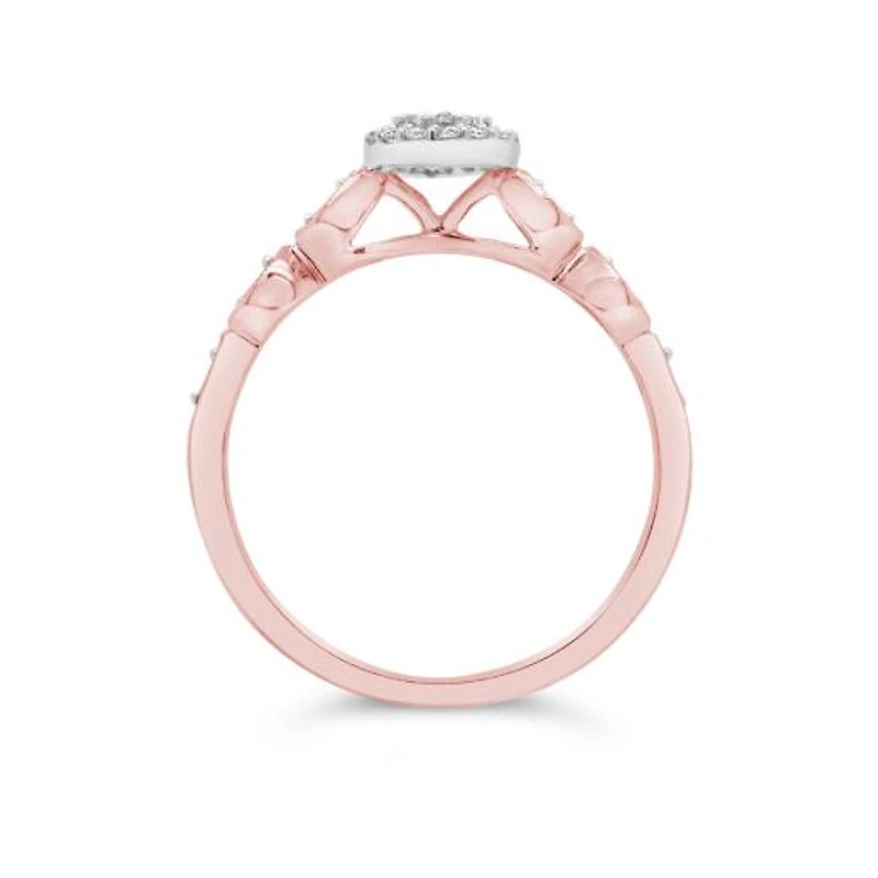 10K Rose Gold 0.20CTW Diamond Promise Ring