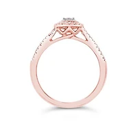 10K Rose Gold 0.50CTW Pear Shaped Diamond Bridal Set