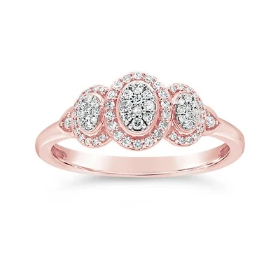 10K Rose Gold 0.25CTW Diamond Ring