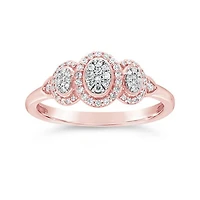 10K Rose Gold 0.25CTW Diamond Ring