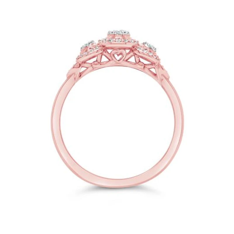 10K Rose Gold 0.25CTW Diamond Ring