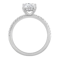New Brilliance 14K White Gold Lab Grown 1.28CTW Emerald Shaped Diamond Ring