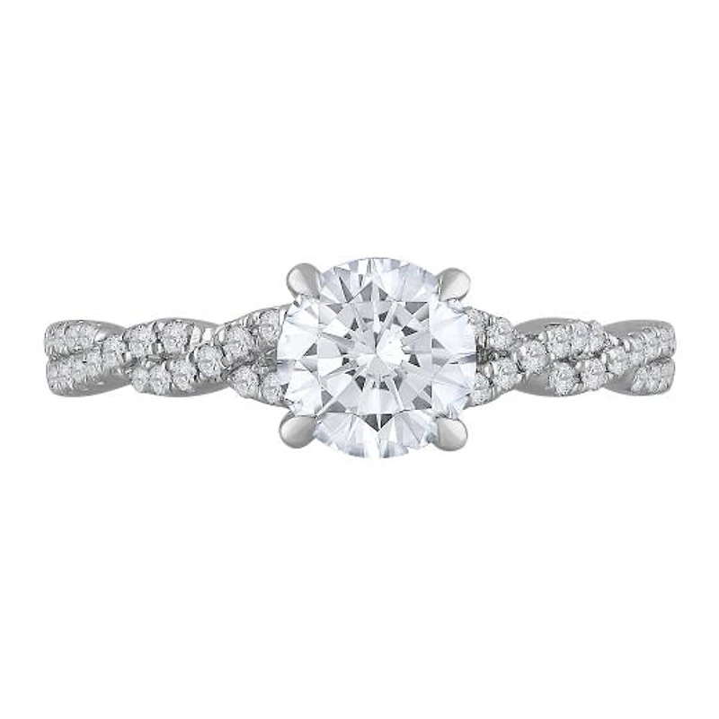 New Brilliance 14K White Gold Lab Grown 1.23CTW Diamond Bridal Ring