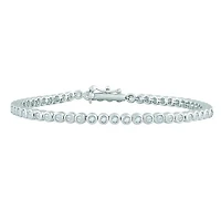 10K White Gold 2.00CTW Diamond Tennis Bracelet
