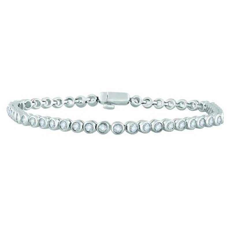 10K White Gold 3.00CTW Diamond Tennis Bracelet