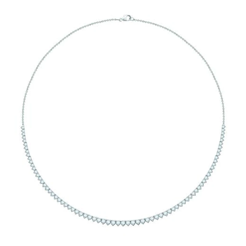 14K White Gold 5.01CTW Diamond Tennis Necklace