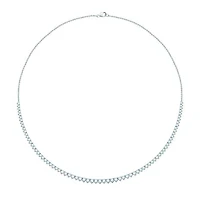 14K White Gold 5.01CTW Diamond Tennis Necklace
