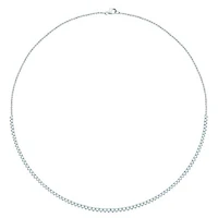 14K White Gold 3.02CTW Diamond Tennis Necklace
