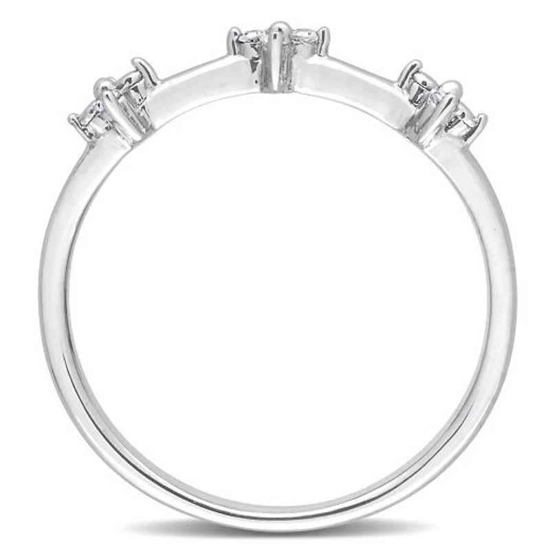 Julianna B Sterling Silver Diamond Promise Ring