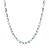 14K White Gold 5.04CTW Diamond Tennis Necklace