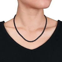 Julianna B Sterling Silver 0.52CTW Black Diamond Tennis Necklace