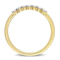 Julianna B 10K Yellow Gold 0.10CTW Diamond Stackable Ring