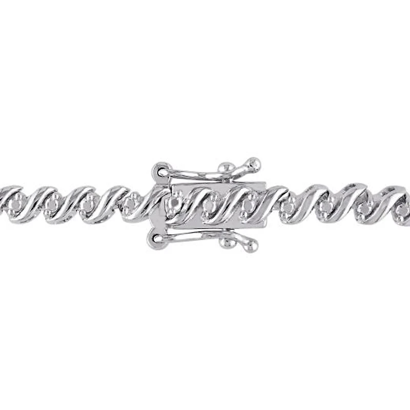 Julianna B Sterling Silver 0.50CTW Diamond Tennis Bracelet
