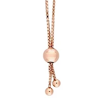 Julianna B Rose Plated Sterling Silver 0.24CTW Diamond Bolo Bracelet