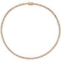 Julianna B Rose Plated Sterling Silver 1.00CTW Diamond Necklace