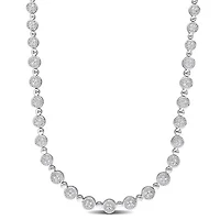 Julianna B Sterling Silver 1.00CTW Diamond Tennis Necklace