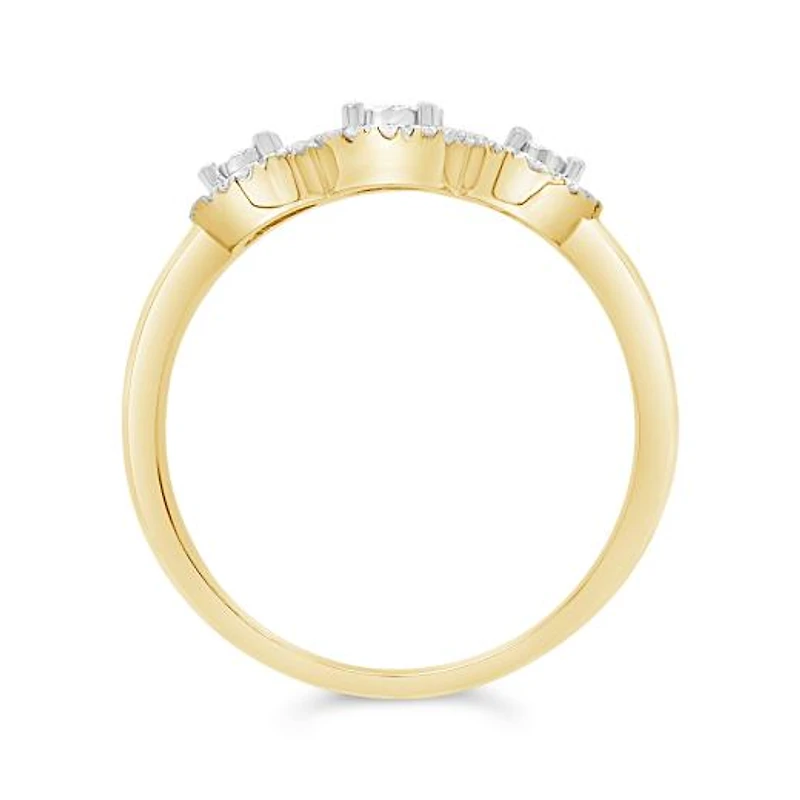 10K Yellow Gold 0.25CTW Canadian Diamond Three-Stone Ring