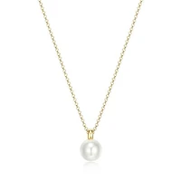Elle Simpatico Gold Plated White Shell 17" + 3" Necklace