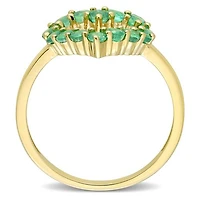 Julianna B 10K Yellow Gold Emerald Heart Ring
