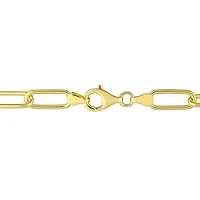 Julianna B Sterling Silver Yellow Plated Diamond Charm 9" Bracelet