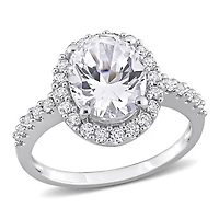 Julianna B 10K White Gold Created Sapphire Ring