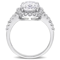 Julianna B 10K White Gold Created Sapphire Ring