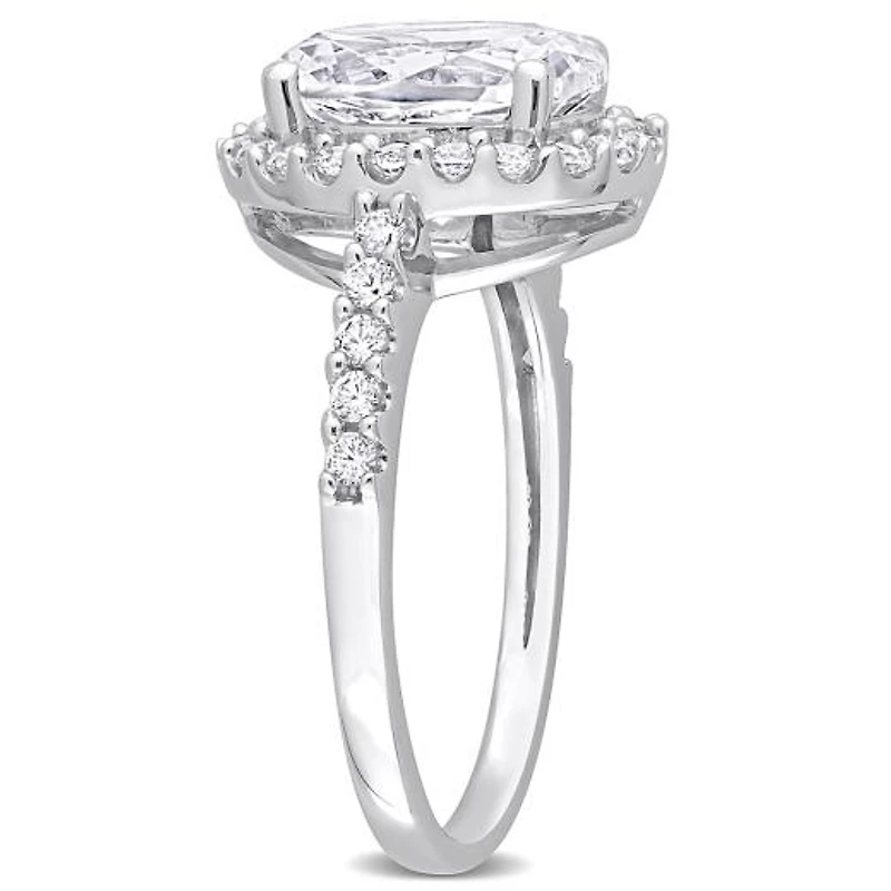 Julianna B 10K White Gold Created Sapphire Ring
