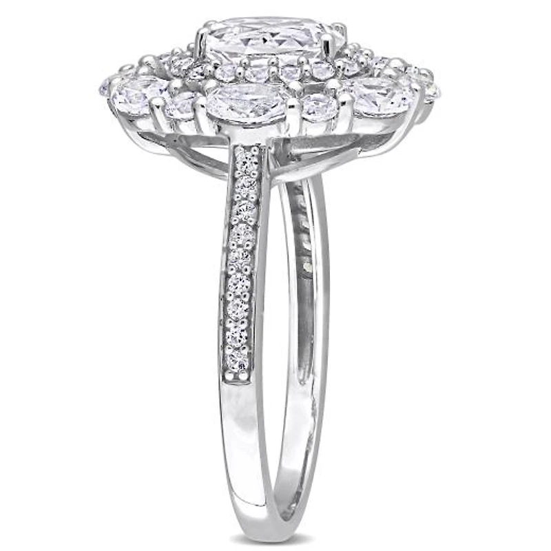 Julianna B 10K White Gold Created Sapphire Ring