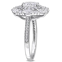 Julianna B 10K White Gold Created Sapphire Ring