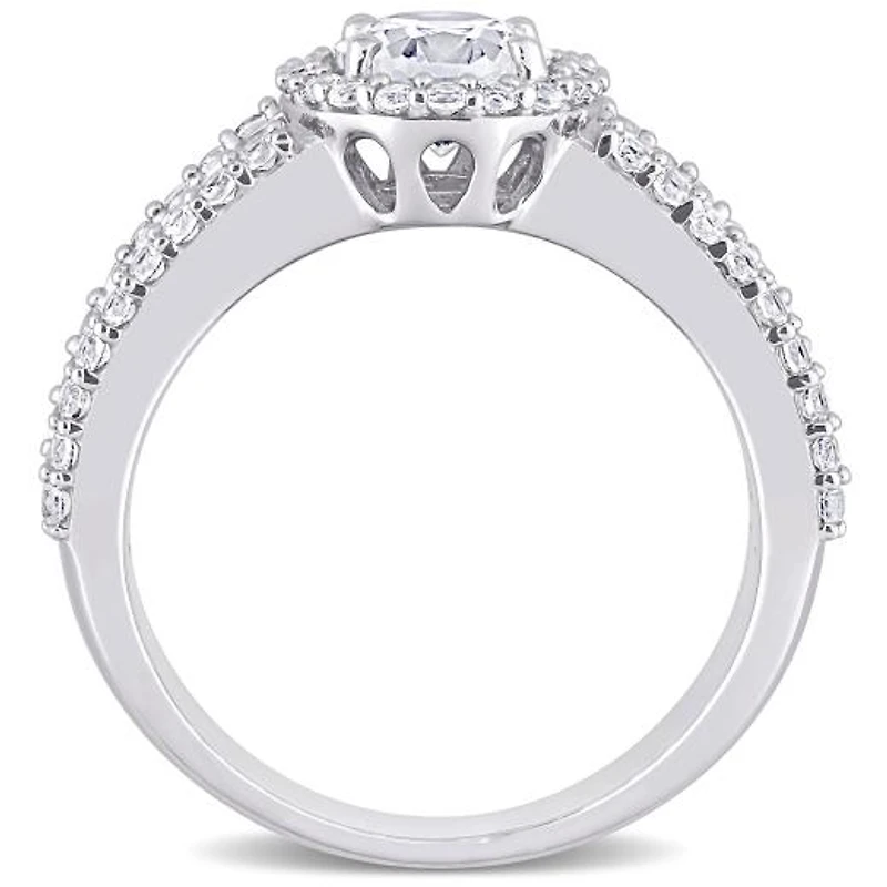 Julianna B 10K White Gold Created Sapphire Ring