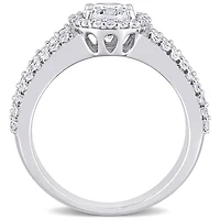 Julianna B 10K White Gold Created Sapphire Ring